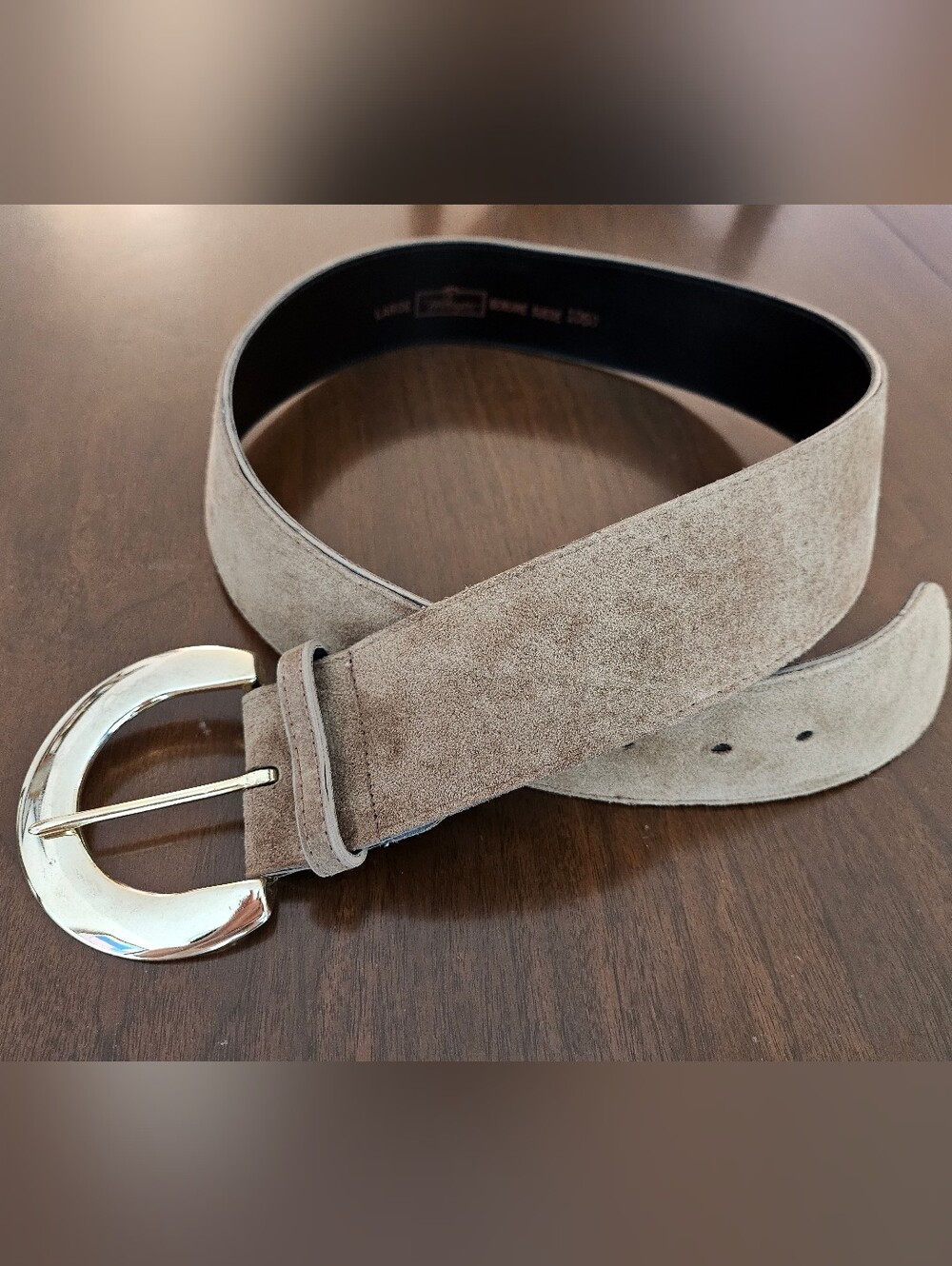 Taupe Suede Belt